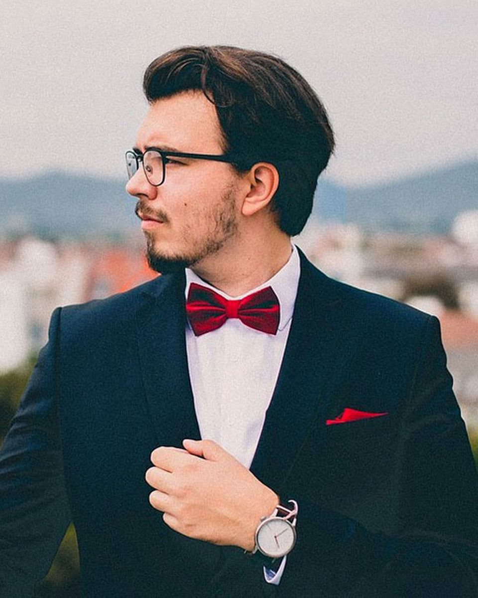 Solid Maroon Bow Tie